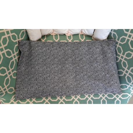 nahřívací bederní polštářek 45 x 25cm černobílá geometrie