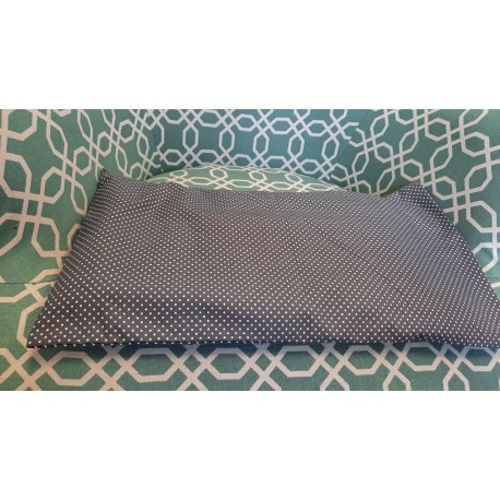 nahřívací bederní polštářek 45 x 25cm šedý s puntíky