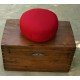 pohankový sedák - meditační polštář červený průměr 30cm 