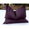 Pohankový polštář VELKÝ 50x35cm černý s červenými puntíčky 