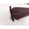 Pohankový polštář válec 50 x 15cm černý s červenými puntíky 