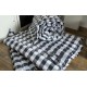 pohanková žíněnka-futon 70 x 200cm černobílá kostka