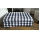 pohanková žíněnka-futon 70 x 200cm černobílá kostka