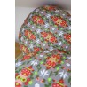 pohankový puff - sedák - šedý folklore  průměr 30cm